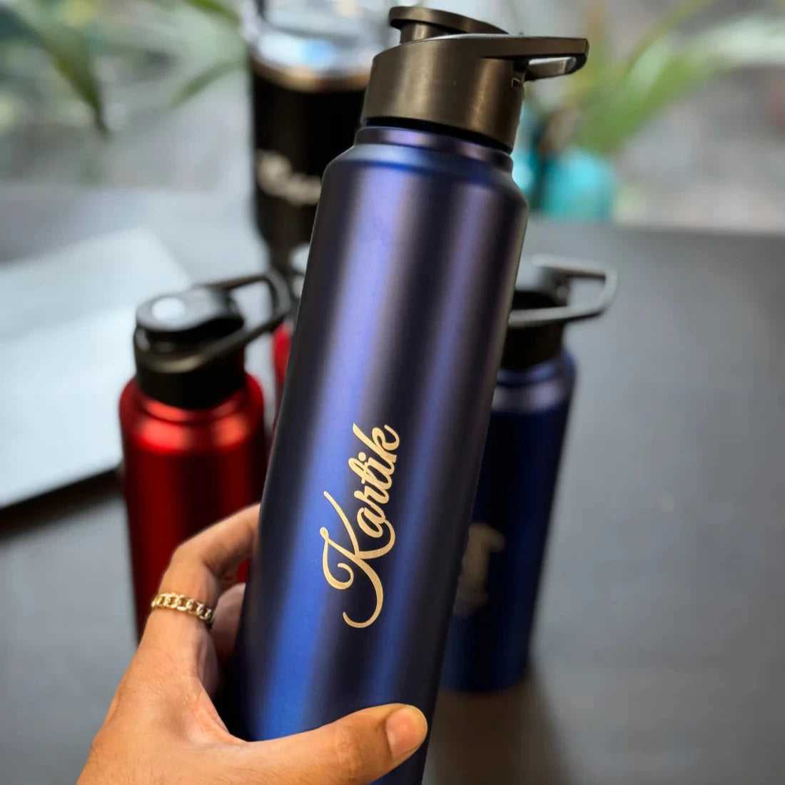 Personalised Name Engraved Water Bottle 