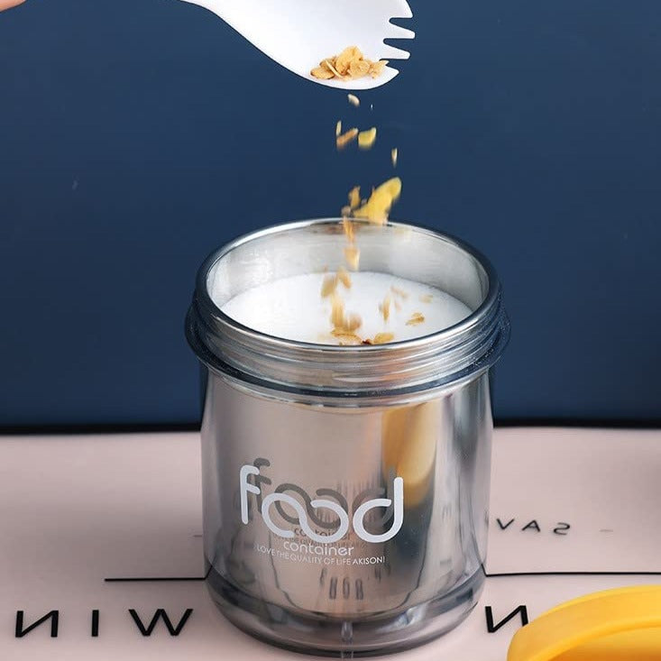 Stainless Steel Food Jar to Carry Food in Gym for Workout by the Globo