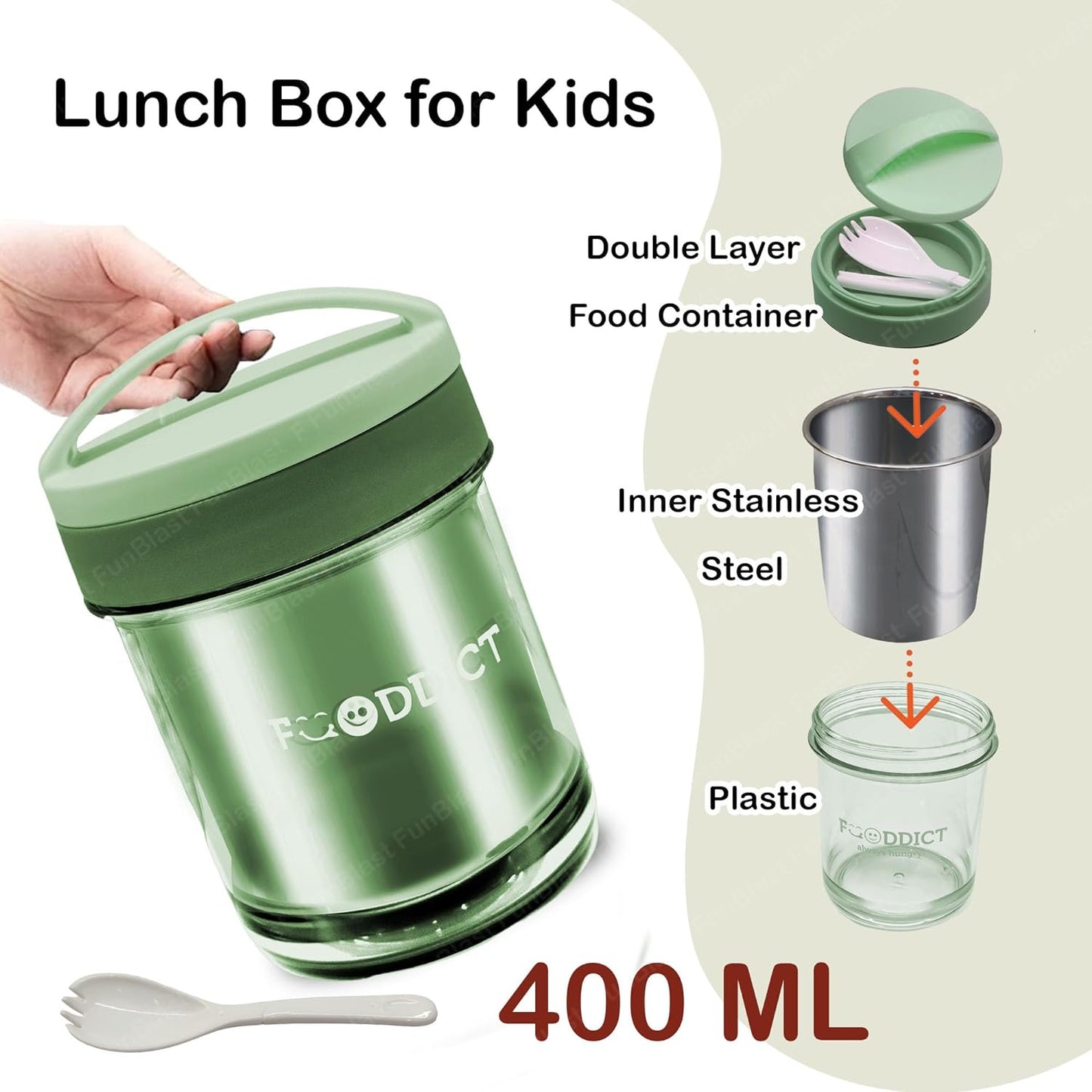 Double Layered Food Container for Liquid Curries by the Globo