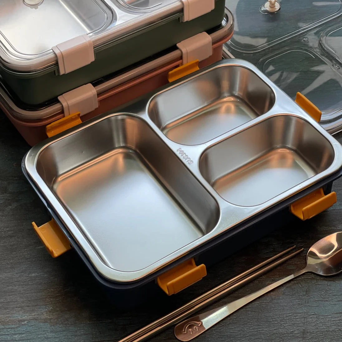 Stainless Steel Leakproof Bento Lunch Box for Lunch by The Globo