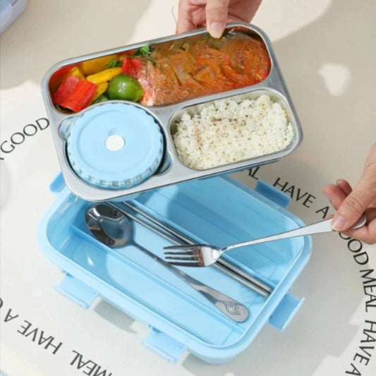 Stainless Steel Lunch Box with Bowl for Lunch by the Globo